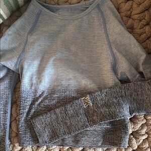 PINK Victoria's Secret Blue Ombre Crew Neck Sweater